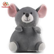 Christmas Stuffed Animal Gray Guinea Pig Toy Cute Fat Grey Plush Mouse Toys With Big Eyes